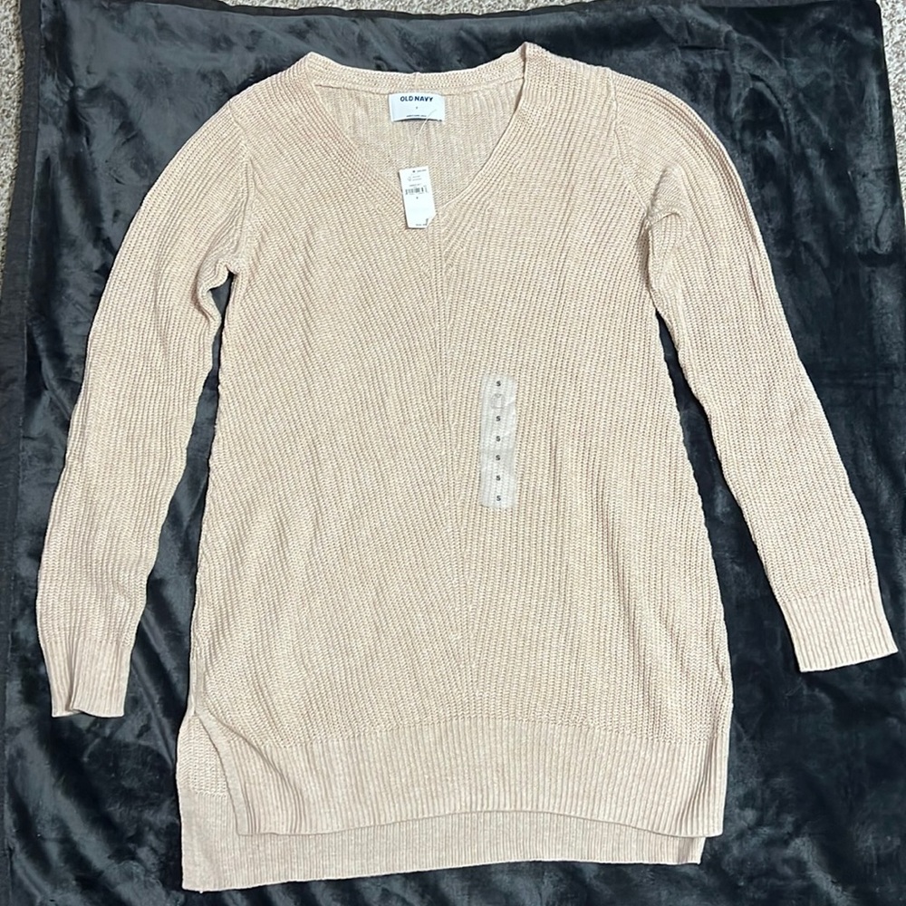 Old Navy, V Neck sweater, Beige, Size small